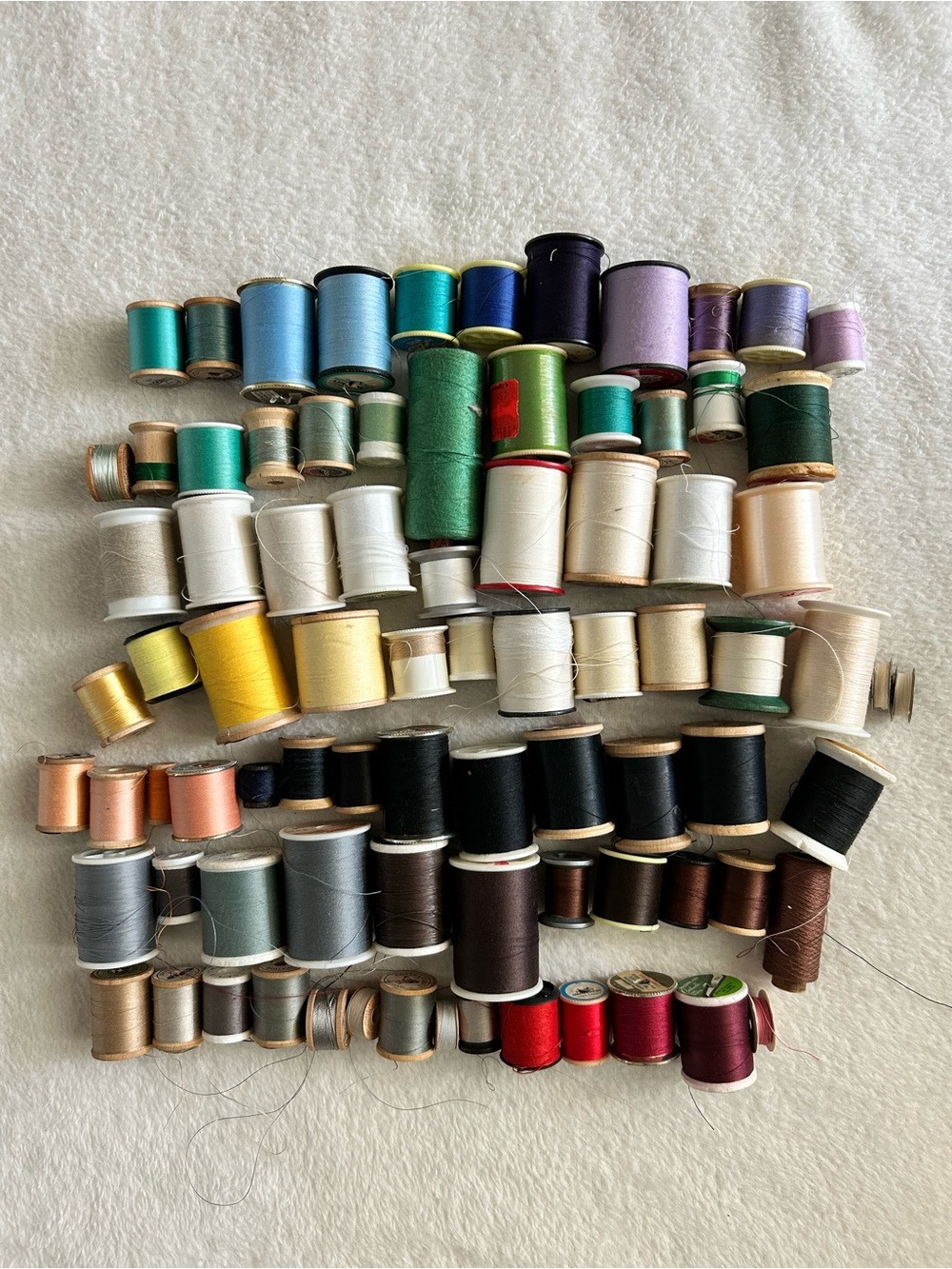 Lot of 80+ Spools of General Sewing Thread Assorted Colors